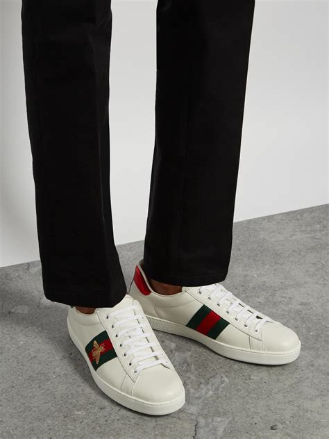 gucci ace bee trainers men's|gucci flats with bee.